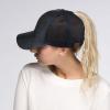 imageCC Hatsandscarf Ponytail caps Messy Buns Trucker Plain Baseball Cap BT6Glitternavy