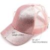 imageCC Hatsandscarf Ponytail caps Messy Buns Trucker Plain Baseball Cap BT6Glitterpink