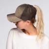 imageCC Hatsandscarf Ponytail caps Messy Buns Trucker Plain Baseball Cap BT6Glittersmoky Topaz