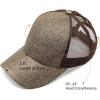 imageCC Hatsandscarf Ponytail caps Messy Buns Trucker Plain Baseball Cap BT6Glittersmoky Topaz