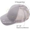 imageCC Hatsandscarf Ponytail caps Messy Buns Trucker Plain Baseball Cap BT6Grey