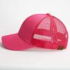 imageCC Hatsandscarf Ponytail caps Messy Buns Trucker Plain Baseball Cap BT6Hot Pink