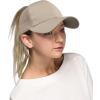 imageCC Hatsandscarf Ponytail caps Messy Buns Trucker Plain Baseball Cap BT6Khaki