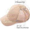 imageCC Hatsandscarf Ponytail caps Messy Buns Trucker Plain Baseball Cap BT6Khaki