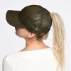 imageCC Hatsandscarf Ponytail caps Messy Buns Trucker Plain Baseball Cap BT6Olive