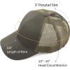imageCC Hatsandscarf Ponytail caps Messy Buns Trucker Plain Baseball Cap BT6Olive