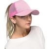 imageCC Hatsandscarf Ponytail caps Messy Buns Trucker Plain Baseball Cap BT6Pink