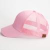imageCC Hatsandscarf Ponytail caps Messy Buns Trucker Plain Baseball Cap BT6Pink