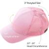 imageCC Hatsandscarf Ponytail caps Messy Buns Trucker Plain Baseball Cap BT6Pink