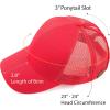 imageCC Hatsandscarf Ponytail caps Messy Buns Trucker Plain Baseball Cap BT6Red