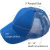imageCC Hatsandscarf Ponytail caps Messy Buns Trucker Plain Baseball Cap BT6Royalblue
