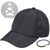 imageCC Laser Cut CrissCross Elastic Band Unisex Baseball Cap BAB8036Black