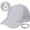 imageCC Laser Cut CrissCross Elastic Band Unisex Baseball Cap BAB8036White