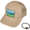 imageCC Mens Embroidered Patch Trucker Mesh Back Adjustable Snapback Baseball CapBirdie  Black