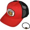 imageCC Mens Embroidered Patch Trucker Mesh Back Adjustable Snapback Baseball CapBourbon  Black