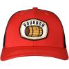 imageCC Mens Embroidered Patch Trucker Mesh Back Adjustable Snapback Baseball CapBourbon  Red