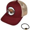 imageCC Mens Embroidered Patch Trucker Mesh Back Adjustable Snapback Baseball CapBull  Olive
