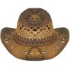 imageCC Ombre Open Weave Cowbay Hat with Braided TrimCoffee