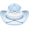 imageCC Ombre Open Weave Cowbay Hat with Braided TrimDenim