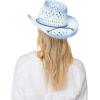 imageCC Ombre Open Weave Cowbay Hat with Braided TrimDenim