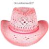 imageCC Ombre Open Weave Cowbay Hat with Braided TrimHot Pink