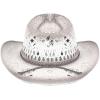 imageCC Ombre Open Weave Cowbay Hat with Braided TrimLight Gray