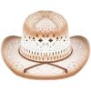 imageCC Ombre Open Weave Cowbay Hat with Braided TrimRust
