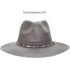 imageCC Panama Hat WRhinestone Trim BandDk Grey