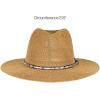 imageCC Panama Hat WRhinestone Trim BandDk Natural