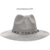 imageCC Panama Hat WRhinestone Trim BandLt Grey