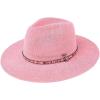 imageCC Panama Hat WRhinestone Trim BandPink