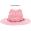 imageCC Panama Hat WRhinestone Trim BandPink