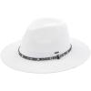 imageCC Panama Hat WRhinestone Trim BandWhite