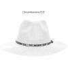imageCC Panama Hat WRhinestone Trim BandWhite