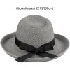 imageCC Panama Sun Hat  Rolled Edge Fedora Style with Trim Band ampamp UPF 50 UV ProtectionBlack Multi