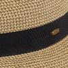 imageCC Panama Sun Hat  Rolled Edge Fedora Style with Trim Band ampamp UPF 50 UV ProtectionBrown Multi