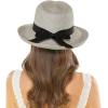 imageCC Panama Sun Hat  Rolled Edge Fedora Style with Trim Band ampamp UPF 50 UV ProtectionGrey Multi