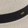 imageCC Panama Sun Hat  Rolled Edge Fedora Style with Trim Band ampamp UPF 50 UV ProtectionGrey Multi