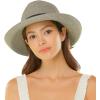 imageCC Panama Sun Hat  Rolled Edge Fedora Style with Trim Band ampamp UPF 50 UV ProtectionOlive Multi