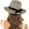 imageCC Panama Sun Hat  Rolled Edge Fedora Style with Trim Band ampamp UPF 50 UV ProtectionOlive Multi