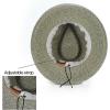 imageCC Panama Sun Hat  Rolled Edge Fedora Style with Trim Band ampamp UPF 50 UV ProtectionOlive Multi