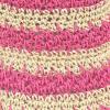 imageCC Paper Straw HandCrochet Bucket Hat2 Tone Stripes  Hot Pink