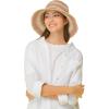 imageCC Paper Straw HandCrochet Bucket Hat2 Tone Stripes  Mauve