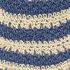 imageCC Paper Straw HandCrochet Bucket Hat2 Tone Stripes  Navy