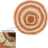 imageCC Paper Straw HandCrochet Bucket Hat2 Tone Stripes  Rust