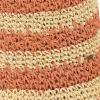 imageCC Paper Straw HandCrochet Bucket Hat2 Tone Stripes  Rust