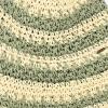 imageCC Paper Straw HandCrochet Bucket Hat2 Tone Stripes  Sage
