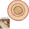 imageCC Paper Straw HandCrochet Bucket HatScallop Edge  Beige