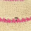 imageCC Paper Straw HandCrochet Bucket HatScallop Edge  Beige