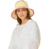 imageCC Paper Straw HandCrochet Bucket HatScallop Edge  Beige
